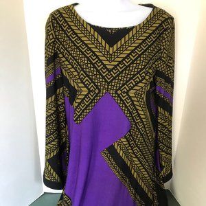 SOHO Apparel Purple, Black And Olive Casual Dress